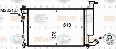 HELLA 8MK 376 767-021 - Radiateur, refroidissement du moteur cwaw.fr