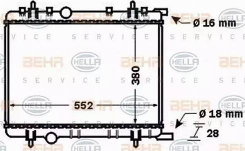 HELLA 8MK 376 767-071 - Radiateur, refroidissement du moteur cwaw.fr