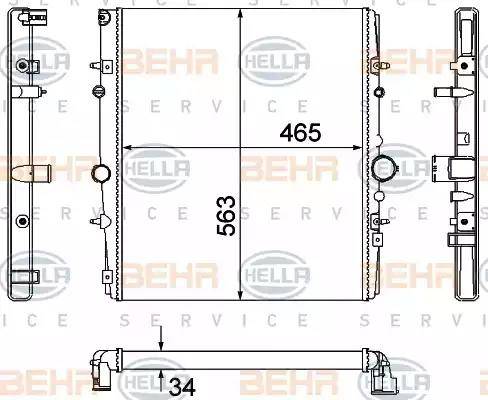 HELLA 8MK 376 767-131 - Radiateur, refroidissement du moteur cwaw.fr