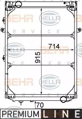 HELLA 8MK 376 709-561 - Radiateur, refroidissement du moteur cwaw.fr