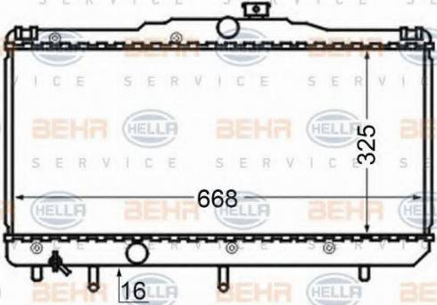 HELLA 8MK 376 704-554 - Radiateur, refroidissement du moteur cwaw.fr