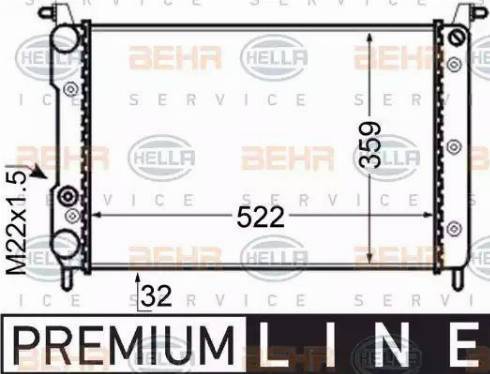 HELLA 8MK 376 704-781 - Radiateur, refroidissement du moteur cwaw.fr