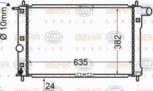 HELLA 8MK 376 705-671 - Radiateur, refroidissement du moteur cwaw.fr