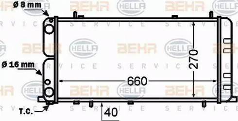 HELLA 8MK 376 705-731 - Radiateur, refroidissement du moteur cwaw.fr