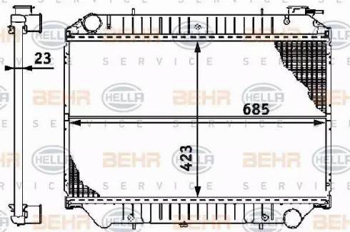 HELLA 8MK 376 706-451 - Radiateur, refroidissement du moteur cwaw.fr