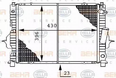 HELLA 8MK 376 706-474 - Radiateur, refroidissement du moteur cwaw.fr