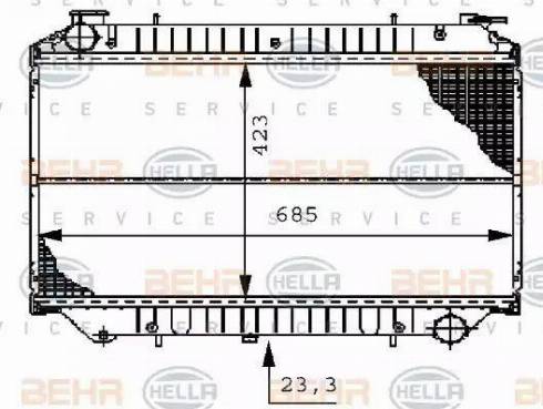 HELLA 8MK 376 706-531 - Radiateur, refroidissement du moteur cwaw.fr