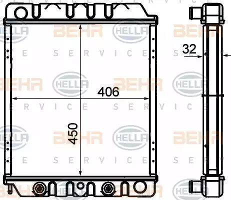 HELLA 8MK 376 706-791 - Radiateur, refroidissement du moteur cwaw.fr