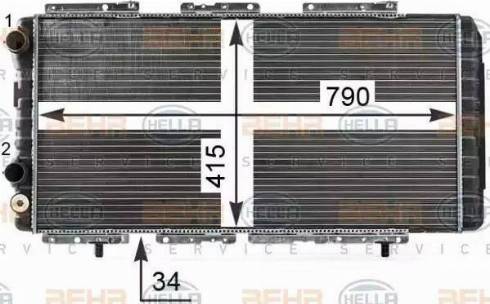 HELLA 8MK 376 700-554 - Radiateur, refroidissement du moteur cwaw.fr