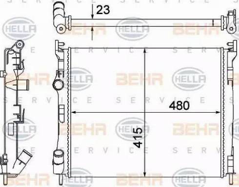 HELLA 8MK 376 700-381 - Radiateur, refroidissement du moteur cwaw.fr