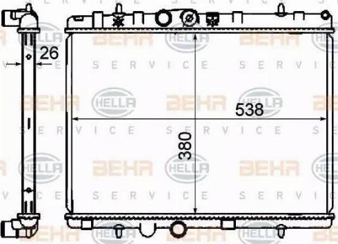 HELLA 8MK 376 700-234 - Radiateur, refroidissement du moteur cwaw.fr