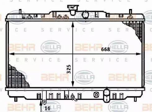 HELLA 8MK 376 708-551 - Radiateur, refroidissement du moteur cwaw.fr