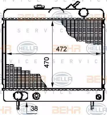 HELLA 8MK 376 708-671 - Radiateur, refroidissement du moteur cwaw.fr