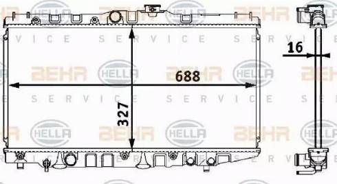 HELLA 8MK 376 708-151 - Radiateur, refroidissement du moteur cwaw.fr