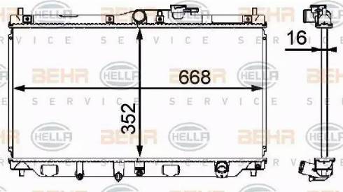 HELLA 8MK 376 708-131 - Radiateur, refroidissement du moteur cwaw.fr