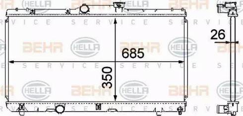 HELLA 8MK 376 708-391 - Radiateur, refroidissement du moteur cwaw.fr