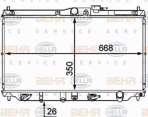 HELLA 8MK 376 707-431 - Radiateur, refroidissement du moteur cwaw.fr