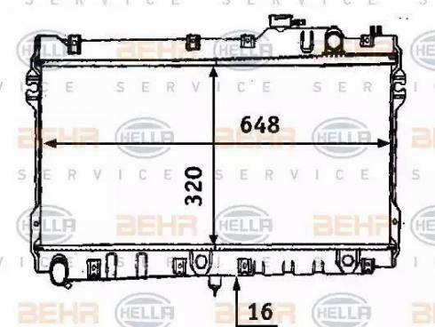 HELLA 8MK 376 707-541 - Radiateur, refroidissement du moteur cwaw.fr