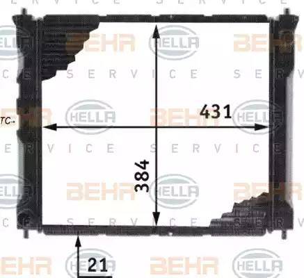 HELLA 8MK 376 707-091 - Radiateur, refroidissement du moteur cwaw.fr