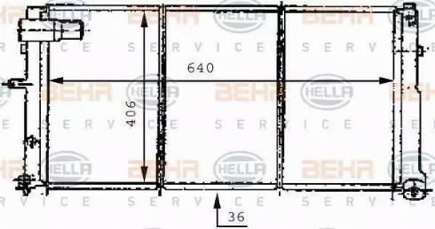 HELLA 8MK 376 707-211 - Radiateur, refroidissement du moteur cwaw.fr