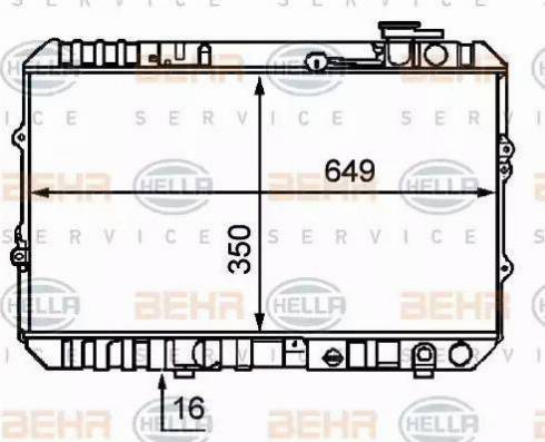 HELLA 8MK 376 707-791 - Radiateur, refroidissement du moteur cwaw.fr