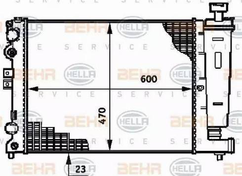 HELLA 8MK 376 719-461 - Radiateur, refroidissement du moteur cwaw.fr