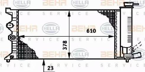 HELLA 8MK 376 719-431 - Radiateur, refroidissement du moteur cwaw.fr