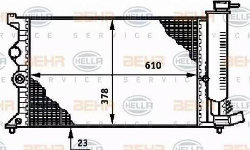 HELLA 8MK 376 719-421 - Radiateur, refroidissement du moteur cwaw.fr