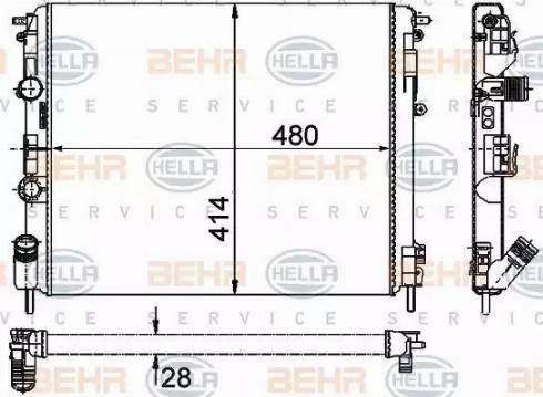 HELLA 8MK 376 719-671 - Radiateur, refroidissement du moteur cwaw.fr