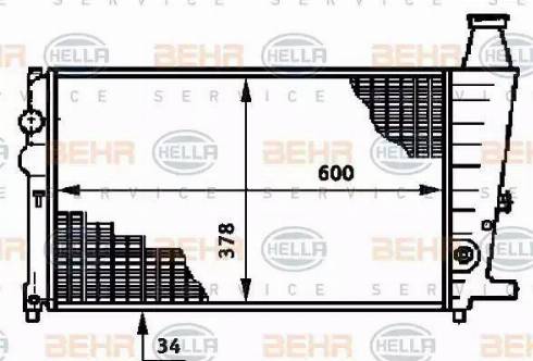 HELLA 8MK 376 719-381 - Radiateur, refroidissement du moteur cwaw.fr