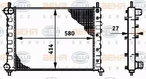 HELLA 8MK 376 719-251 - Radiateur, refroidissement du moteur cwaw.fr