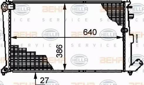 HELLA 8MK 376 719-201 - Radiateur, refroidissement du moteur cwaw.fr