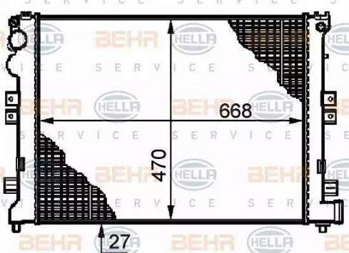 HELLA 8MK 376 719-231 - Radiateur, refroidissement du moteur cwaw.fr