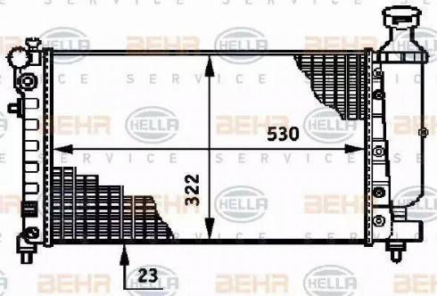 HELLA 8MK 376 719-791 - Radiateur, refroidissement du moteur cwaw.fr