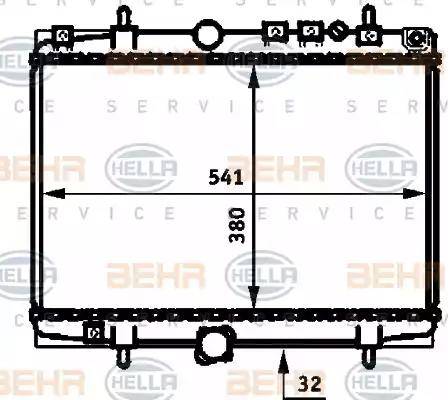 HELLA 8MK 376 714-411 - Radiateur, refroidissement du moteur cwaw.fr