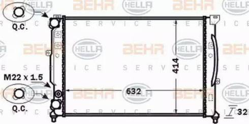 HELLA 8MK 376 714-611 - Radiateur, refroidissement du moteur cwaw.fr