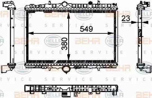 HELLA 8MK 376 714-394 - Radiateur, refroidissement du moteur cwaw.fr