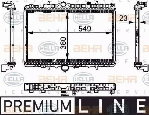 HELLA 8MK 376 714-391 - Radiateur, refroidissement du moteur cwaw.fr