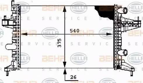 HELLA 8MK 376 714-344 - Radiateur, refroidissement du moteur cwaw.fr