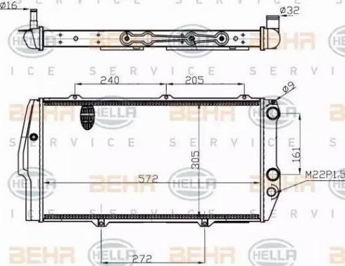 HELLA 8MK 376 714-701 - Radiateur, refroidissement du moteur cwaw.fr