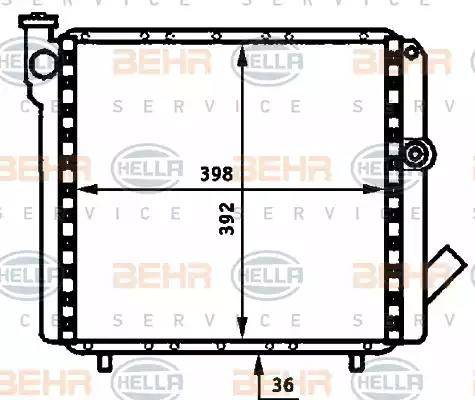 HELLA 8MK 376 715-491 - Radiateur, refroidissement du moteur cwaw.fr