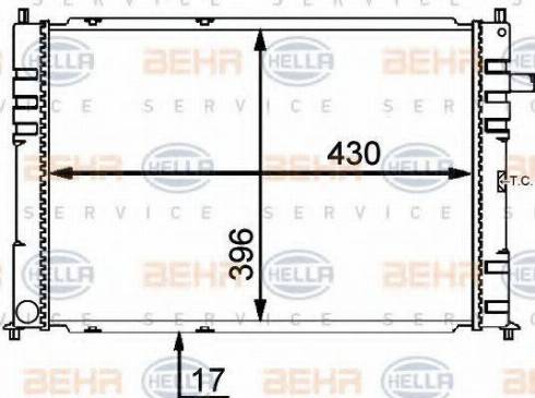 HELLA 8MK 376 715-641 - Radiateur, refroidissement du moteur cwaw.fr