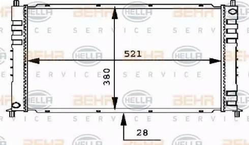 HELLA 8MK 376 715-651 - Radiateur, refroidissement du moteur cwaw.fr