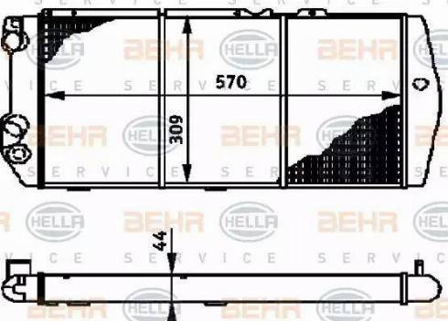 HELLA 8MK 376 715-001 - Radiateur, refroidissement du moteur cwaw.fr