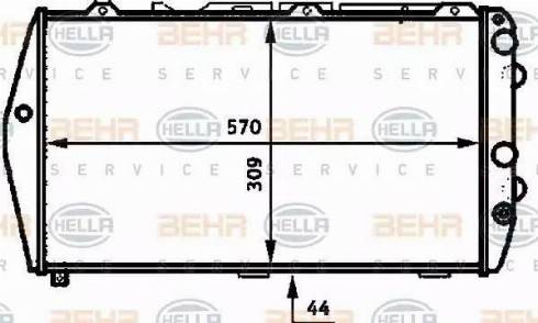 HELLA 8MK 376 715-141 - Radiateur, refroidissement du moteur cwaw.fr