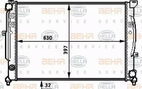 HELLA 8MK 376 715-334 - Radiateur, refroidissement du moteur cwaw.fr