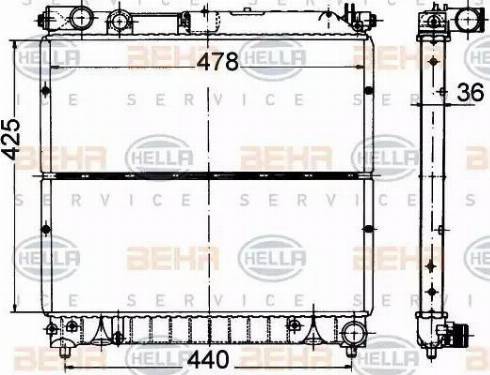 HELLA 8MK 376 716-431 - Radiateur, refroidissement du moteur cwaw.fr