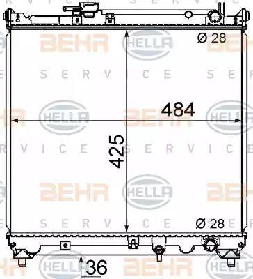 HELLA 8MK 376 716-421 - Radiateur, refroidissement du moteur cwaw.fr