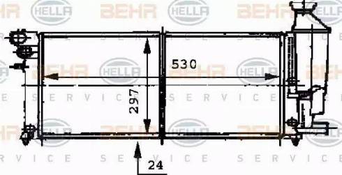 HELLA 8MK 376 716-471 - Radiateur, refroidissement du moteur cwaw.fr