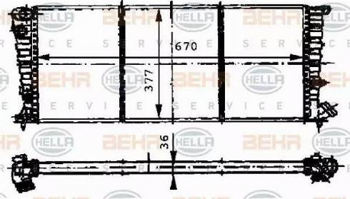 HELLA 8MK 376 716-521 - Radiateur, refroidissement du moteur cwaw.fr